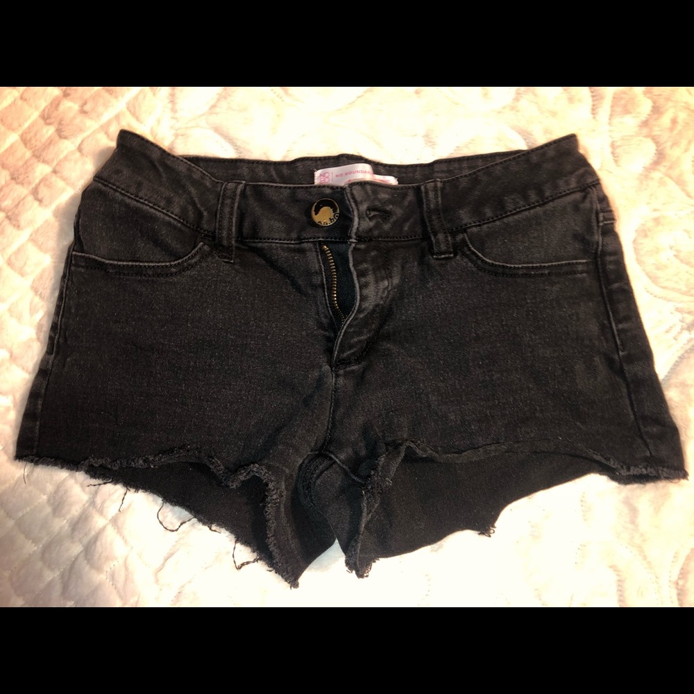 Black Denim Short Shorts